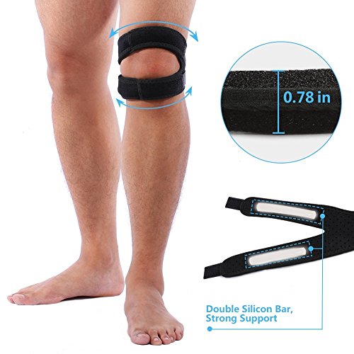 Rodilleras ajustables de neopreno para rodillas izquierda y derecha unisex deportes baloncesto correr ciclismo