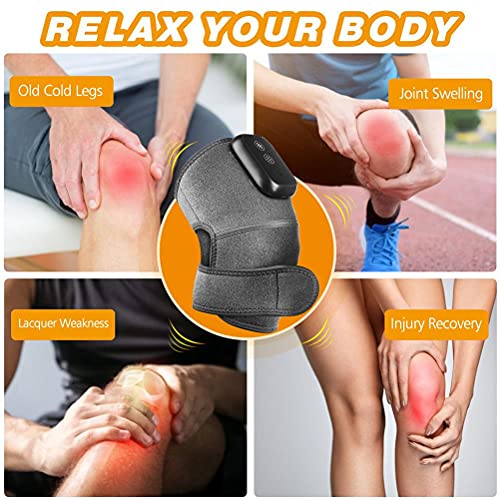Rodilleras térmicas, rodilleras para terapia de calor Rodilleras térmicas eléctricas Rodilleras calefactadas Vibración Masajeador de rodilla con calor para lesiones de rodilla, dolor de artritis