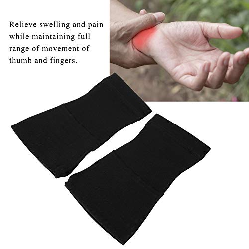 Rosvola Muñequera Ajustable para túnel carpiano, Muñequera cómoda y Ajustable para Artritis y tendinitis, Muñequera con Alivio de Dolor(Negro/m)