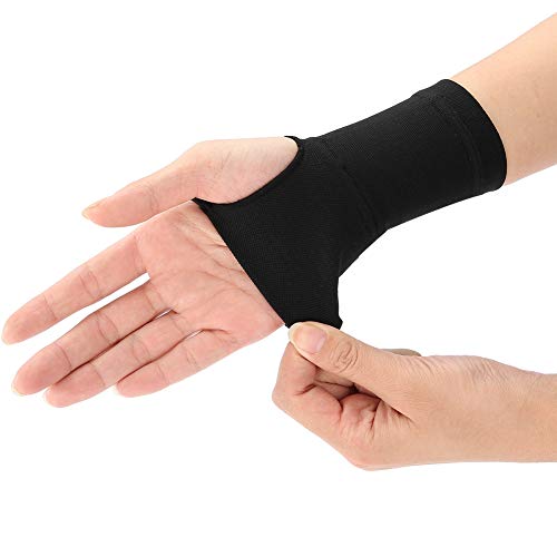 Rosvola Muñequera Ajustable para túnel carpiano, Muñequera cómoda y Ajustable para Artritis y tendinitis, Muñequera con Alivio de Dolor(Negro/m)
