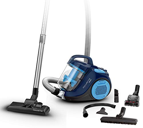 Rowenta Swift Power RO2981 Total Care, aspiradora sin bolsa, sistema ciclónico, depósito 1.5 L, cepillo parquet, boquilla 2 en 1 para ranuras, accesorio tapicerías y pelo mascotas, 77 dB