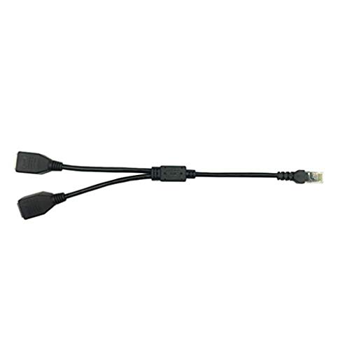 royalr RJ45 8P8C Red 1 a 2 Cuerda del Cable de Puerto Ethernet Divisor del Adaptador Macho a la Hembra 2 LAN de Alta Velocidad