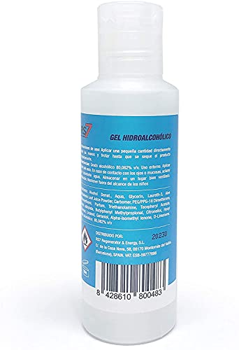 RS7 Pack 10x Gel Hidroalcohólico 100ml, Incoloro