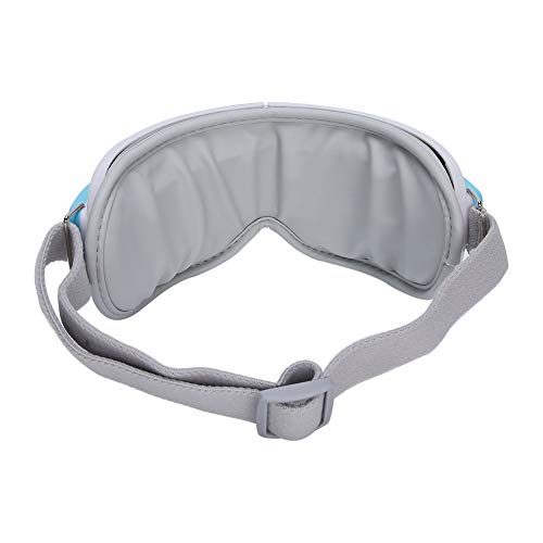 Ruiqas Masajeador de Ojos Eléctrico Inteligente Máquina de Masaje de Ojos con Terapia de Vibración de Compresas Calientes (Azul)