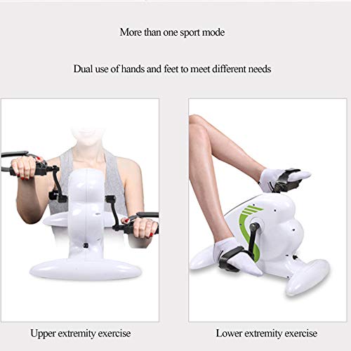 RUIVE Mini máquina para piernas, Mini Bicicleta estática eléctrica motorizada de Fitness, Ejercitador de Pedal para Mano, Brazo, Rodilla y Pierna, Mini Equipo de rehabilitación de Ciclismo