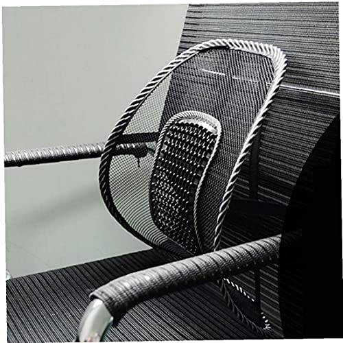 Ruluti Massh Back Cojín Lumbar Masaje Lumbar Ventilate Soporte con Correa Elástica para Silla Oficina Asiento Automóvil