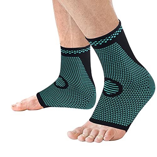 Runmeihe - Faja de tobillo para mujer, unisex, para fascitis plantar, tendon, tendon, soporte para el tobillo (1 par)