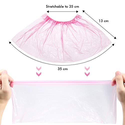 SATINIOR 400 Piezas (200 Pairs) Cubiertas de zapatos y Botas desechables para Piso, Alfombra, Protectores de Zapatos, Duradero Antideslizante