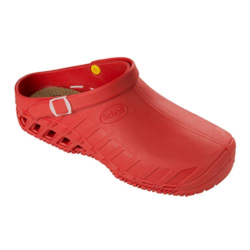 Scholl Clog, Zueco EVO Mujer, Rojo, 37.5 EU