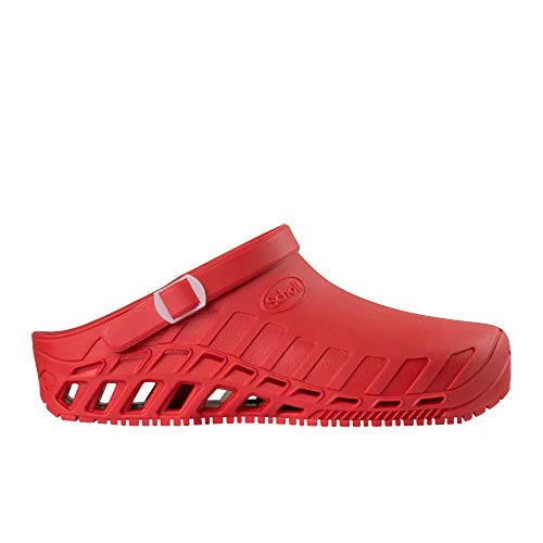 Scholl Clog, Zueco EVO Mujer, Rojo, 37.5 EU
