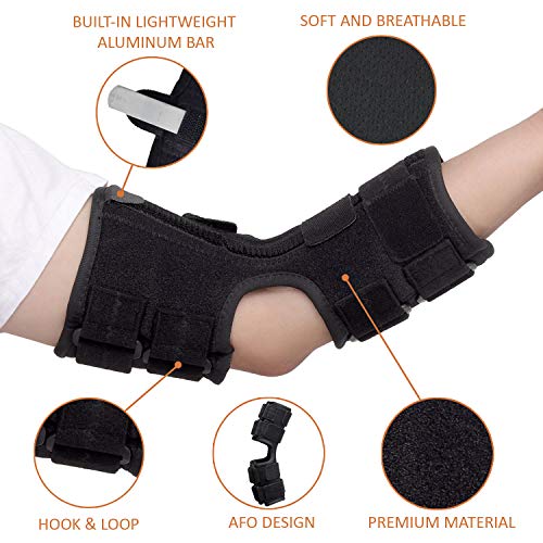 Scurnhau Codera Ajustable， Codera de Epicondilitis, Soporte de Codo para Tendinitis el Síndrome del Túnel Cubital, Lesiones, Fracturas de Codo y Alivio del Dolor de Artritis (S/M)