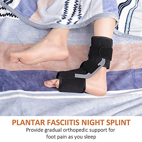 Scurnhau Férula Fascitis Plantar Nocturna, Soporte de pie Para Mujeres y Hombres que se Adapta al pie Izquierdo o Derecho, Soporte Para Tendinitis de Aquiles, Fractura por Estrés, pie Caído,S