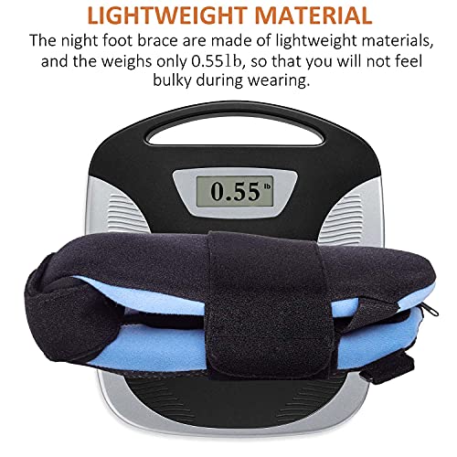 Scurnhau Férula nocturna para fascitis plantar, suave y ajustable para los pies para mujeres y hombres. Soporte para tendinitis, espolón del talón, tratamiento del dolor de arco, fractura de estrés,S