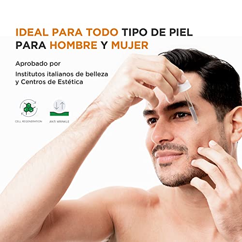 Sérum Vitamina C Facial 60 ml con Ácido Hialurónico Puro Aceite de Semillas de Cáñamo Antiedad Antiarrugas y Antimanchas para Cara y Contorno de Ojos Ideal para Jade Roller o Dermaroller