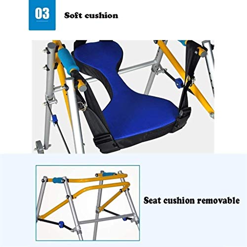 SFSGH Andador con Andador estándar Andador con Andador para rehabilitación Infantil, Andador Ligero Plegable, ayudas para Caminar para la Movilidad de los niños con Asiento y Ruedas acol