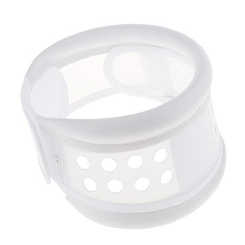 Sharplace Collarín Cervical Ortopédico de Espuma Soporte de Protección para Esguince Cervical - Blanco, L