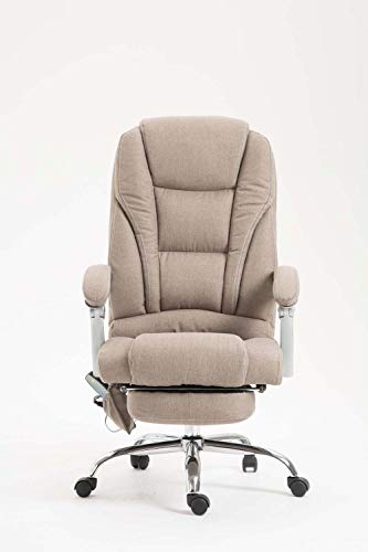 Silla De Oficina De Masaje Pacific En Tela I Silla De Escritorio Relax Regulable En Altura I Silla De Masaje De Ordenador Giratorio I Color:, Color:Gris Pardo