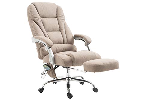 Silla De Oficina De Masaje Pacific En Tela I Silla De Escritorio Relax Regulable En Altura I Silla De Masaje De Ordenador Giratorio I Color:, Color:Gris Pardo