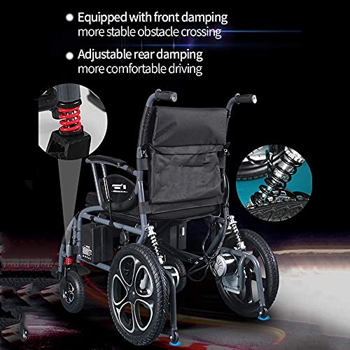Silla de Ruedas de Ocio eléctrica multifunción Inteligente para Personas discapacitadas Silla de Ruedas eléctrica Plegable Ligera de Gran tamaño para discapacitados
