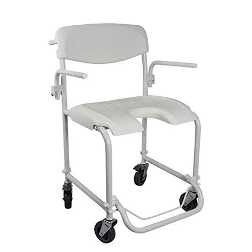 Silla de ruedas para baño | Ducha con reposabrazos | Reposapiés plegable | Invacare