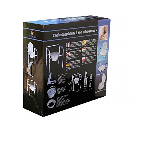 Silla plegable para el WC de aluminio 3 en 1
