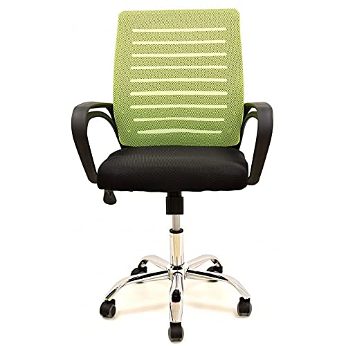 Sillón de Oficina con Brazos Sun Fabricado en Polipropileno Negro, regulación de Altura Mediante pistón de Gas Cromado, basculante, Base metálica con Ruedas (Azul/Azul)