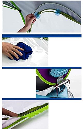 SKYWPOJU Universal Totalmente Cerrado Motor Scooter Paraguas Movilidad Sombrilla Cubierta de Lluvia Impermeable, Scooter Capota Plegable para Scooter de Movilidad (Color : Blue)