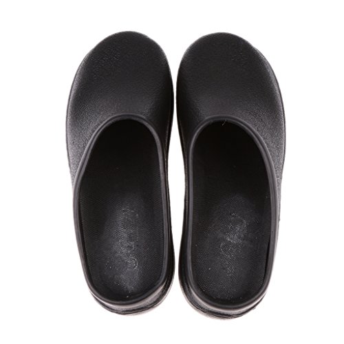 SM SunniMix Negro Chef Cook Nurse Shoes Zuecos Ortopédicos Sin Tirantes para Hombres Mujeres - 40