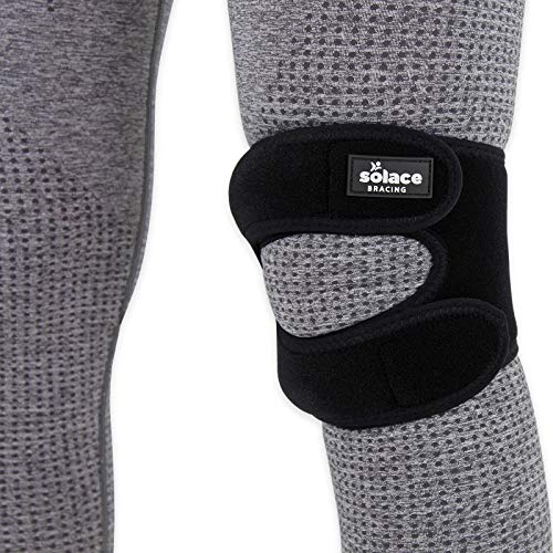 Solace Bracing Rótula Rodillera Arthiritis Rótula Tendinitis Soporte - Negro