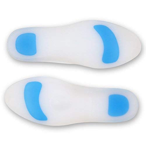 Soles Insertos de Silicona para Zapatos – Plantillas (Par) Soporte Ortopédico para Caminar, Correr Y Fitness, Diseño Suave, Cómodo, Hipoalergénico, Transparente M/38-39. 2 Unidades