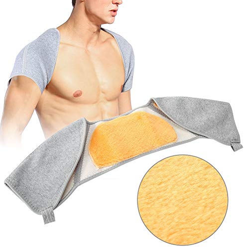Soporte de hombro para alivio del dolor de hombro, soporte doble para hombro, para artritis, para la oficina, para mujeres y hombres, uso en casa para viajes (M)