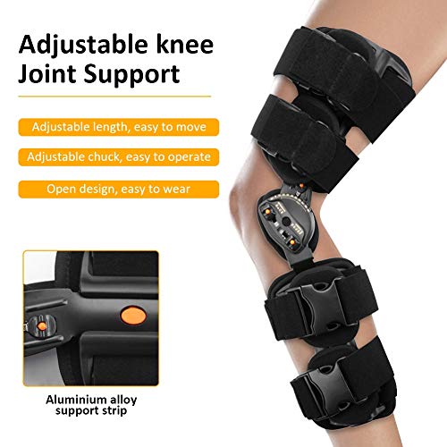 Soporte De Rodilla, Soporte De Articulación De Rodilla Ajustable Soporte De Rótula Estabilizador Órtesis Férula, Soporte De Tobillo Reduce El Dolor De Rodilla O Artrosis