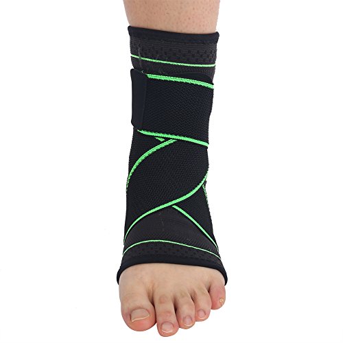 Soporte de Tobillo ,1 Par Tobilleras de Compresión Estabilizadoras Ankle Support Brace Wrap Apoyo de Tobillo 3D Ajustable Protector de Tobillo para Deporte Correr Fútbol Baloncesto Dance Ciclismo(L)