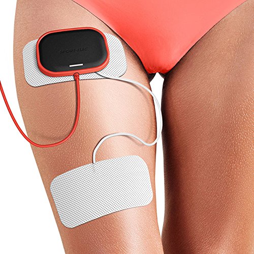 Sport-Elec EAEXP100x50 - Set 4 electrodos Dobles movibles, Unidos con Cable