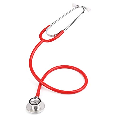 SSB-TZQ, Deluxe Profesional Dual Head Estetoscopio Estetoscopio Médico Veterinario Cardiología Estetoscopio Instrumento de Dispositivos médicos (Color : Basic Red)