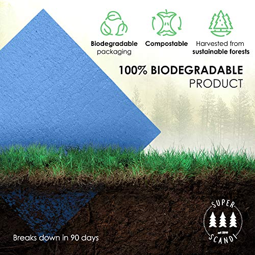 SUPERSCANDI - Paños de Limpieza suecos ecológicos, Reutilizables, sostenibles, biodegradables, esponjas de celulosa