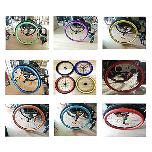 SXFYGYQ 1 Par De Fundas para Llantas De Empuje para Silla De Ruedas, Funda para Silla De Ruedas Deportiva para Rueda Trasera, Mejora El Agarre Y La Tracción, 24 Pulgadas