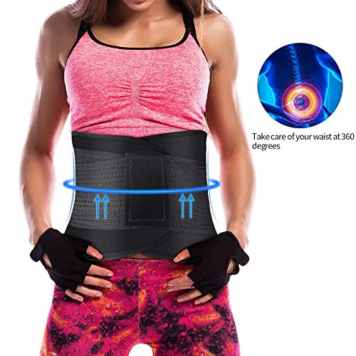 SZCLIMAX Alivio del dolor en la parte baja de la espalda - Soporte lumbar ajustable de neopreno con doble tracción Abrazadera-01 Extra-Grande
