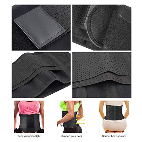 SZCLIMAX Alivio del dolor en la parte baja de la espalda - Soporte lumbar ajustable de neopreno con doble tracción Abrazadera-01 Extra-Grande