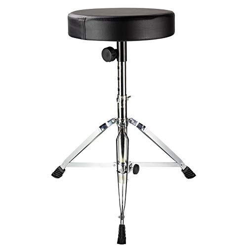 Taburete de batería ajustable RockJam con asiento acolchado