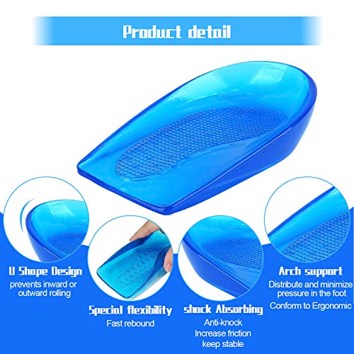 Taloneras Fascitis Plantar,Plantillas Fascitis Plantar De Gel,Taloneras Silicona Para Mujeres Y Hombres,Para El Dolor De TalóN, Fascitis Plantar, Dolor De Aquiles Y Espolones óSeos