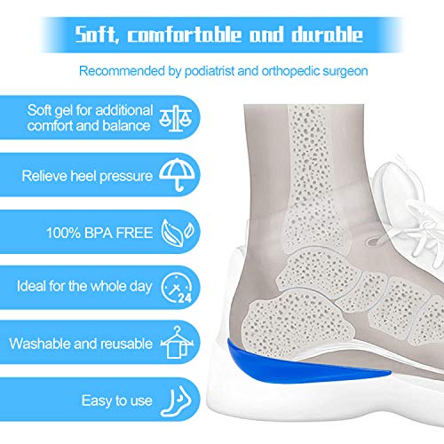 Taloneras Fascitis Plantar,Plantillas Fascitis Plantar De Gel,Taloneras Silicona Para Mujeres Y Hombres,Para El Dolor De TalóN, Fascitis Plantar, Dolor De Aquiles Y Espolones óSeos