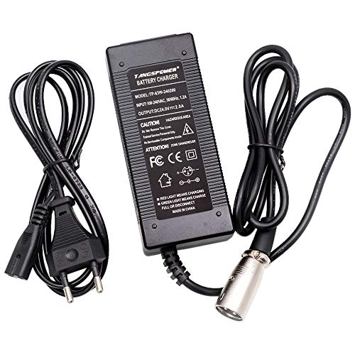 TANGSPOWER Cargador de batería de Plomo de 24V 2A para Scooter eléctrico E-Bike Carrito de Golf Silla de Ruedas Cargador Conector XLR de 3 Clavijas