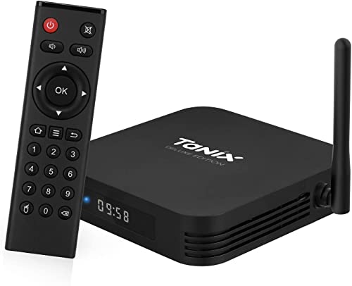 TaNix Android TV Box【4GB RAM 64GB ROM】 TX5 Plus TV Box 1000Mbps LAN Android 9.0 Amlogic S905X3 Quad-Core 64bit Cortex-A55 MIMO WiFi 2.4GHz / 5GHz, 3D Ultra HD 4K 8K H.265 USB 3.0 BT 5.0 Smart TV Box