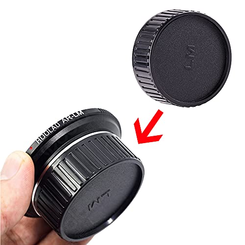 Tapa del cuerpo de la cámara y cubierta de la lente trasera compatible con Leica M LM, Zeiss ZM, Voigtlander VM Mount Lens Cover (paquete de 2)