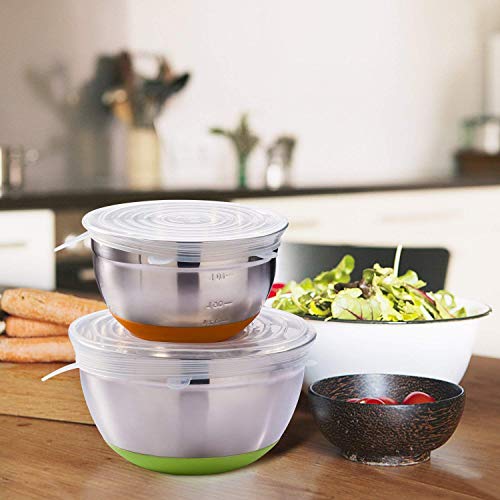 Tapas elásticas de silicona, Tapa de varios tamaños para tazón reutilizable, duradero y expandible para adaptarse a muchos tamaños y formas de contenedores. para mantener la comida fresca.