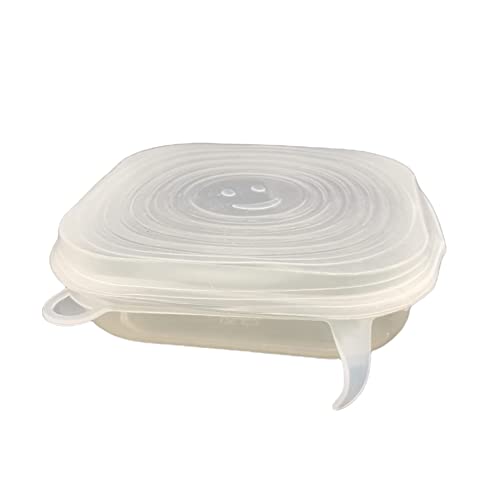 Tapas Silicona Ajustables y Elásticas para Cocina | Conserva los Alimentos más tiempo | Pack de 6 Tapas de Diferentes Tamaños | Tapas Reutilizables para utensilios de Cristal Plástico Tupper