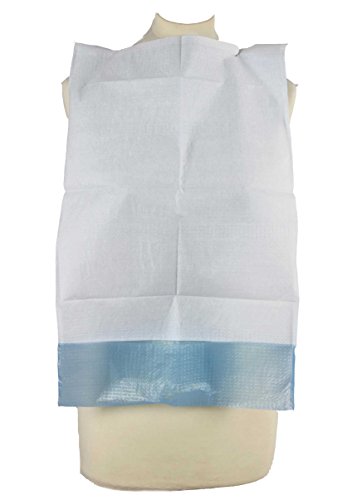 Teckmedi – Una vez con bandeja bolsa 50 unidades aprox. 66 x 37 cm Servilletas desechable de babero – Servilletas