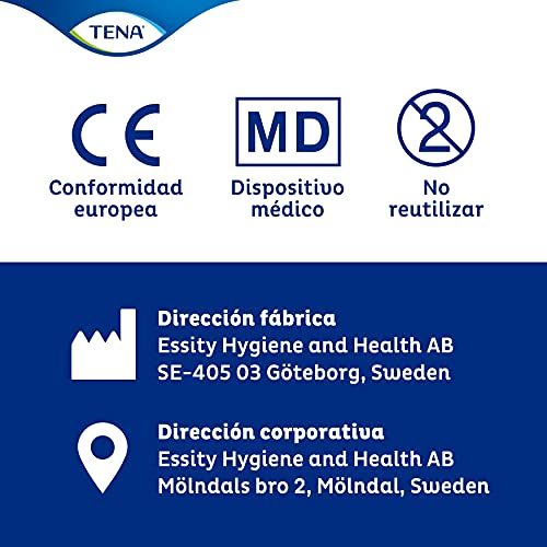 Tena Compresas Discreet Maxi Para Pérdidas De Orina Para Mujer, Es, Azul, 12 Unidad