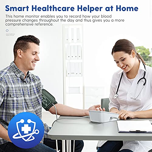 Tensiómetro de Brazo Digital - Monitor de Presión Arterial Automatico con Manguito Presión del Brazo Superior 8.7"-15.7" , Pantalla de Retroiluminación & Detección de HR con Estuche de Transporte